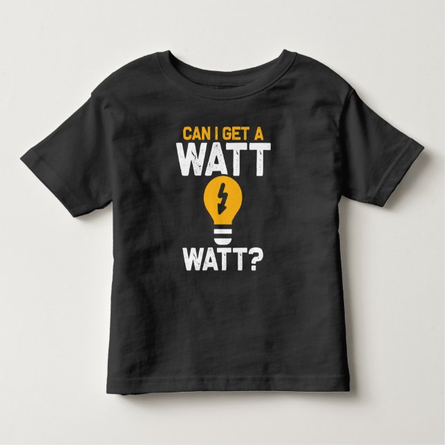 Camiseta De Bebé Graciosa ingeniería eléctrica Watt Pun (Anverso)