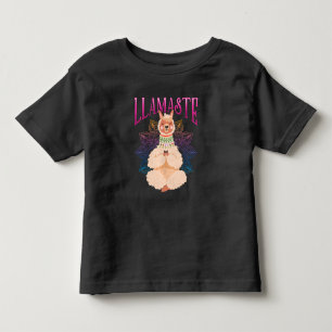 Camiseta De Bebé Graciosa Llama Yoga relajante animal de meditació