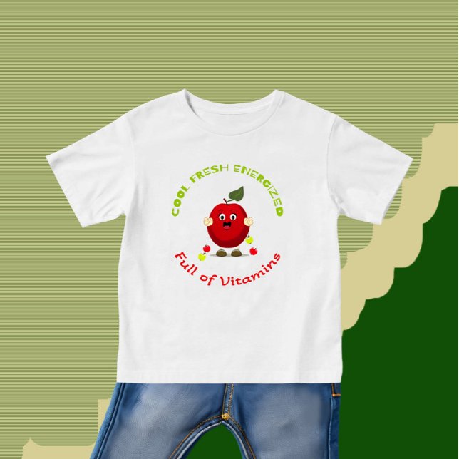 Camiseta De Bebé Graciosa manzana roja (Subido por el creador)