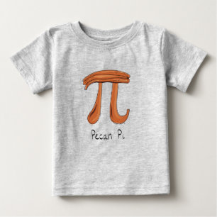 Camiseta De Bebé Graciosa Math Pecan Pi Acción de Gracias Caída