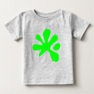 Camiseta De Bebé Graciosa pintura de neón verde salpicar diversió