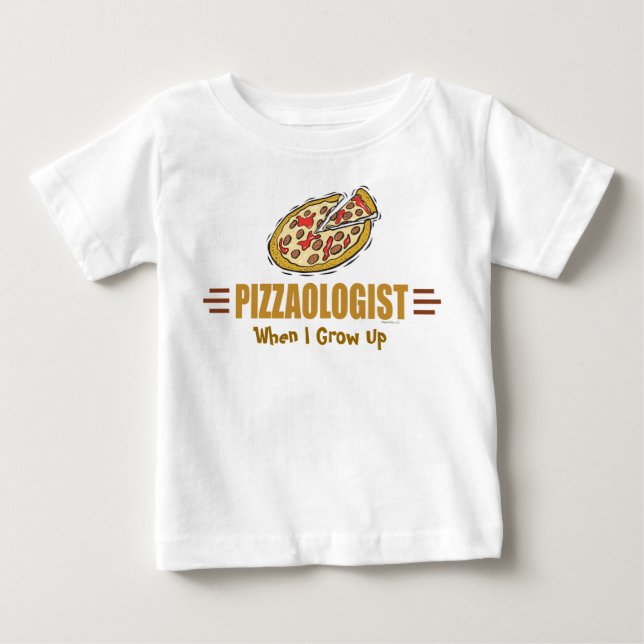 Camiseta De Bebé Graciosa pizza (Anverso)