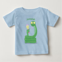 Graciosa serpiente verde con maraca personalizado