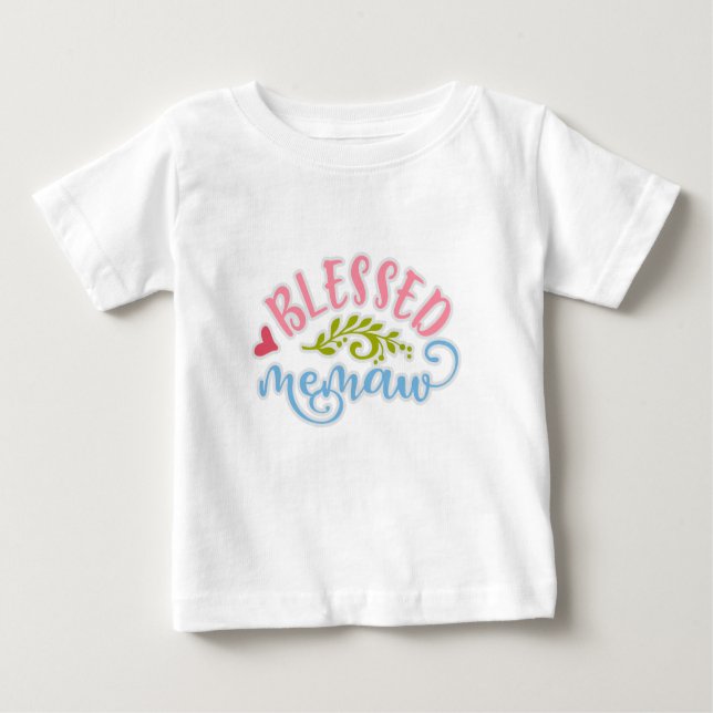 Camiseta De Bebé Graciosa y bendecida abuela Memaw (Anverso)