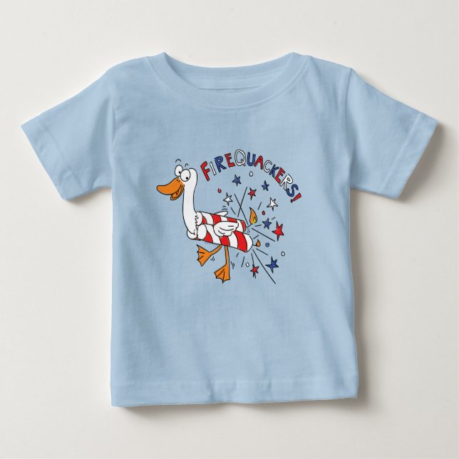 Camiseta De Bebé Gracioso 4 de julio Pato Cute Kids (Anverso)