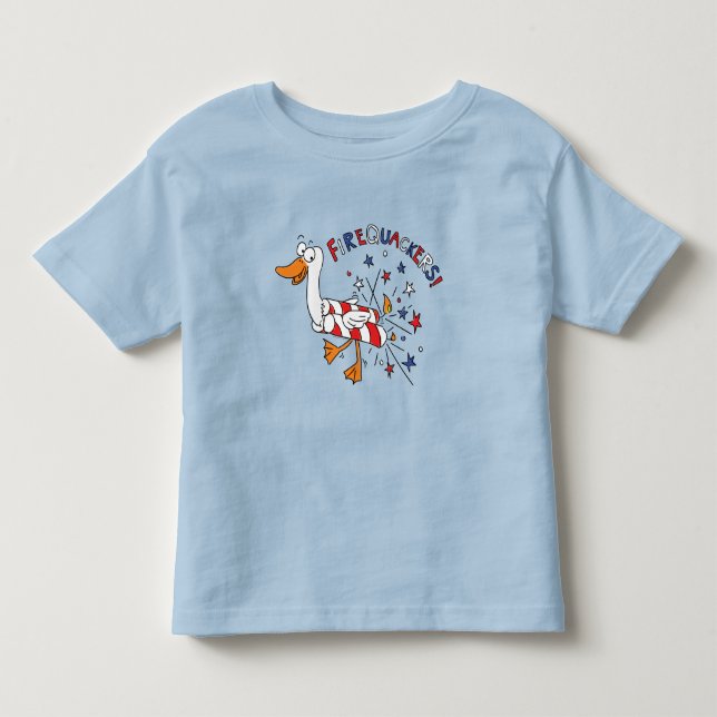 Camiseta De Bebé Gracioso 4 de julio Pato Cute Kids (Anverso)