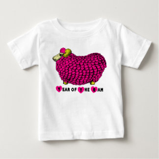 Camiseta De Bebé Gracioso Año Chino Ram Rosa Zodiac Toddler T