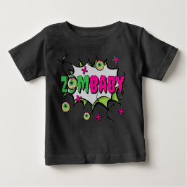 Camiseta De Bebé Gracioso asuy lindo ‘ZomBaby’ Zombie Pun