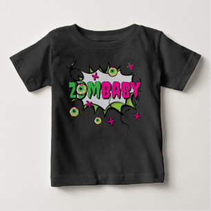 Camiseta De Bebé Gracioso asuy lindo ‘ZomBaby’ Zombie Pun