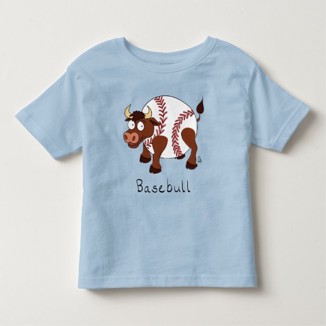 Camiseta De Bebé Gracioso Béisbol Deportes Niños Personalizado Anim (Anverso)