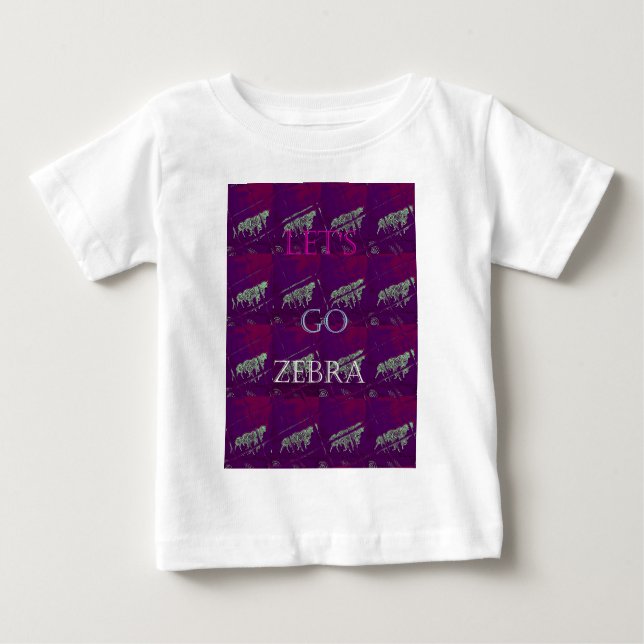 Camiseta De Bebé Gracioso deja ir Zebra Hakuna Matata motivo Design (Anverso)