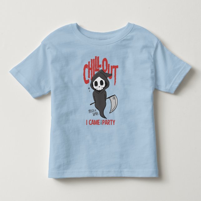 Camiseta De Bebé Gracioso disfraz sarcástico GrimReaper de fiesta d (Anverso)