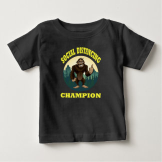Camiseta De Bebé Gracioso distanciamiento social de pie grande