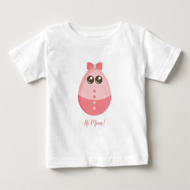Camiseta De Bebé Gracioso Egg Hi Daddy (Anverso)