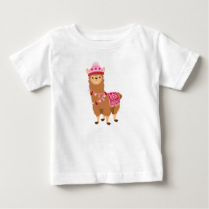 Camiseta De Bebé Gracioso El día de San Valentín rosado marrón llam