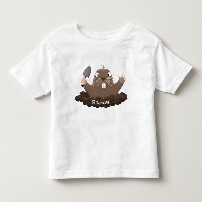 Camiseta De Bebé Gracioso gopher digging personalizado ilustracion (Anverso)