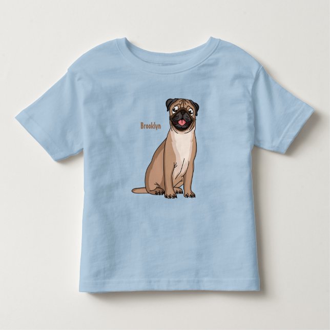 Camiseta De Bebé Gracioso ilustracion de personalizado de perro de  (Anverso)