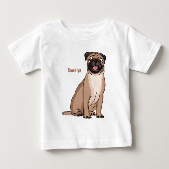 Camiseta De Bebé Gracioso ilustracion de personalizado de perro de  (Anverso)