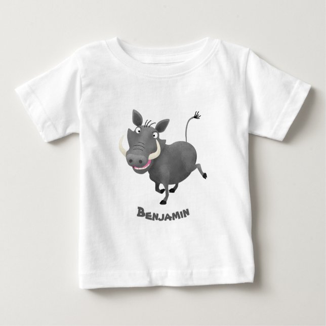 Camiseta De Bebé Gracioso ilustracion de personalizado porcina afri (Anverso)