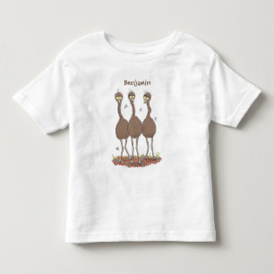 Camiseta De Bebé Gracioso ilustracion del trío de emu australiano p