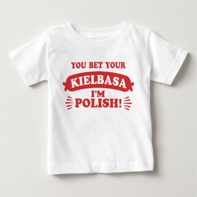Camiseta De Bebé Gracioso Kielbasa polaco (Anverso)