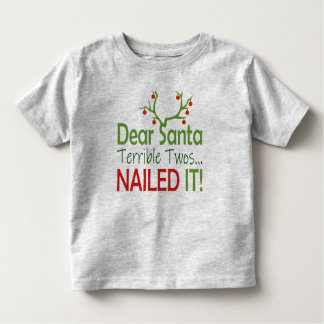 Camiseta De Bebé Gracioso lindo querido Santa Terrible Twos lo clav