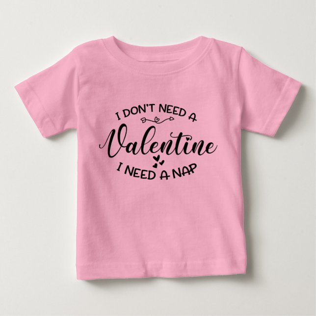 Camiseta De Bebé Gracioso lindo Valentine bebé Unisex rosa (Anverso)