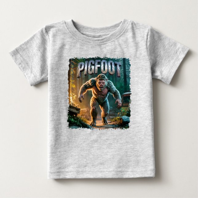 Camiseta De Bebé Gracioso paro fotográfico de Pigfoot (Anverso)