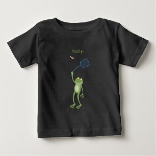 Camiseta De Bebé Gracioso personalizado de la mosca de la sartén ve