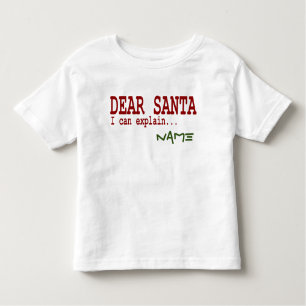 Camiseta De Bebé Gracioso querido Papá Noel puedo explicar a los Na