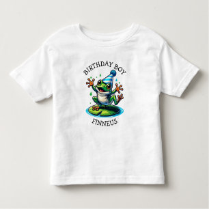 Camiseta De Bebé Gracioso Rana Tema Niño Cumpleaños