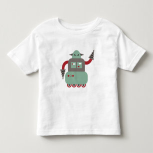 Camiseta De Bebé Gracioso Robot Retro Driller