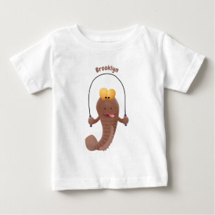 Camiseta De Bebé Gracioso saltando a la personalizado de pescado de