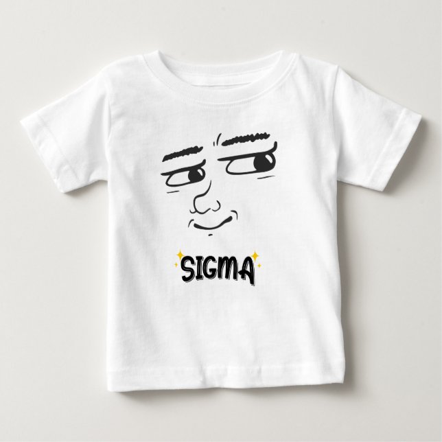 Camiseta De Bebé Gracioso Sigma Face - Alpha Mindset con un giro (Anverso)