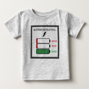 Camiseta De Bebé Gracioso Texto Texto de duración completa de la ba