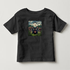 Camiseta De Bebé Gracioso UFO Gato de pie grande Selfie Niños Hombr
