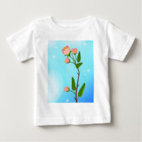 Gradiente azul del cielo con rama de primavera flo