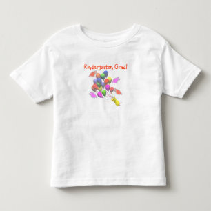 Camiseta De Bebé Graduación de jardín de infancia de pollito y glob