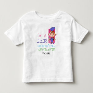 Camiseta De Bebé Graduada de jardín de infantes, niña linda, carica