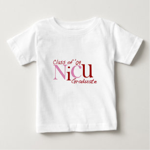 Camiseta De Bebé Graduado de la NICU (Clase) de '09 (Rosa)