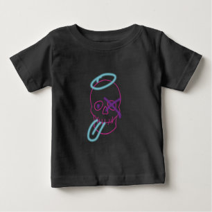 Camiseta De Bebé Graffiti de cráneo - T-Sh rosa, morado, azul y neg