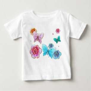 Camiseta De Bebé Graffiti flutterby en la boca del bebé