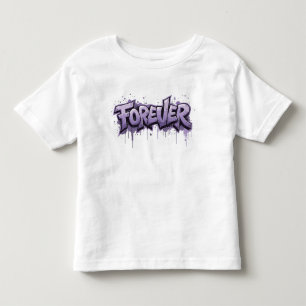 Camiseta De Bebé Graffiti Lavender Infinity "FOREVER"