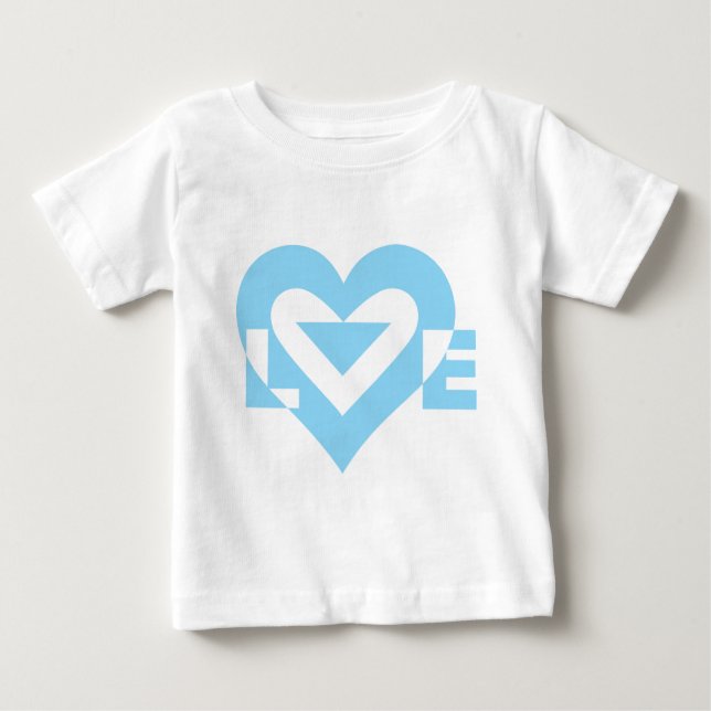 Camiseta De Bebé Gráfica de amor de Guay, azul (Anverso)