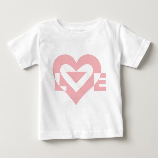 Camiseta De Bebé Gráfica de amor de Guay, rosa (Anverso)