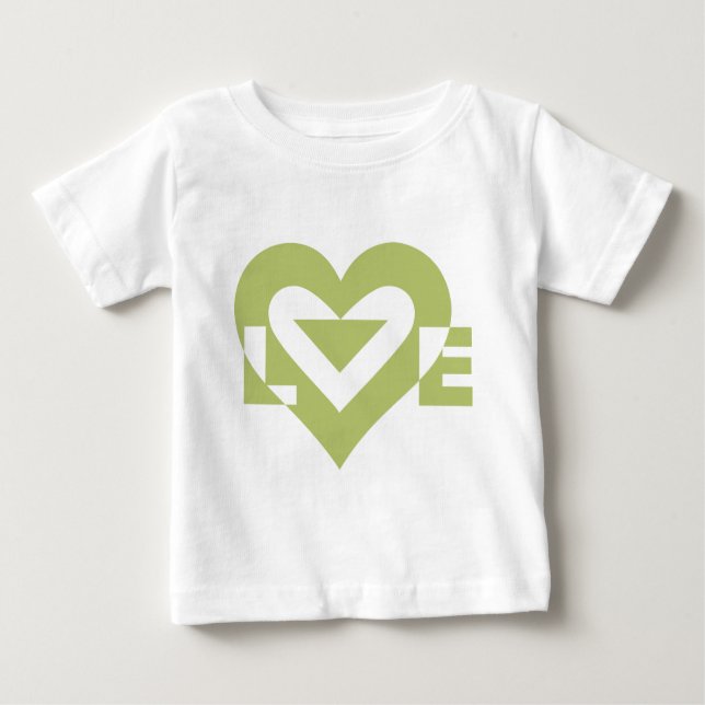 Camiseta De Bebé Gráfica de amor de Guay, verde sabio (Anverso)