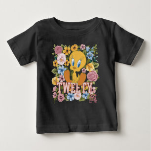 Camiseta De Bebé Gráfica de bordado floral TWEETY™