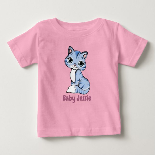 Camiseta De Bebé Gráfica de gatos y sellos adorables (Anverso)