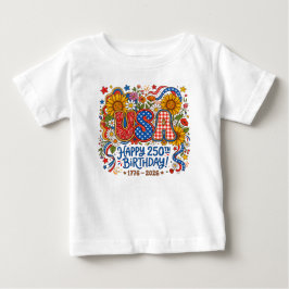 Camiseta De Bebé Gráfica de girasol del 250 cumpleaños de EE. UU.