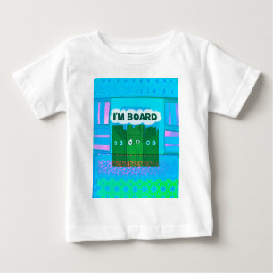 Camiseta De Bebé Gráfica Inspiradora divertida me aburre el arte de